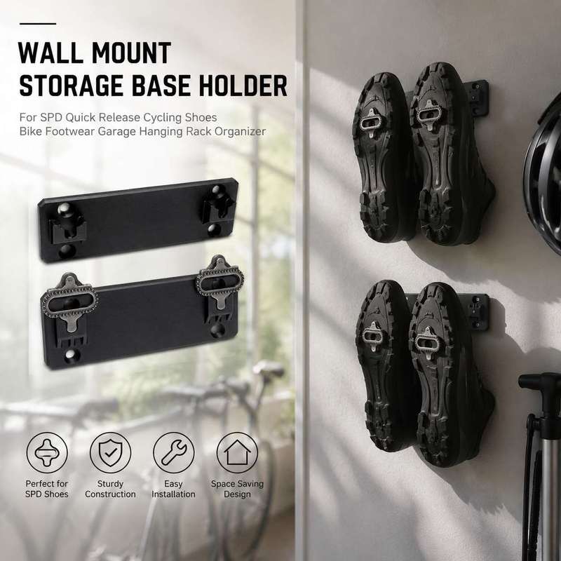 Cycling Gear Wall Storage - حامل تخزين مثبت على الحائط لأحذية