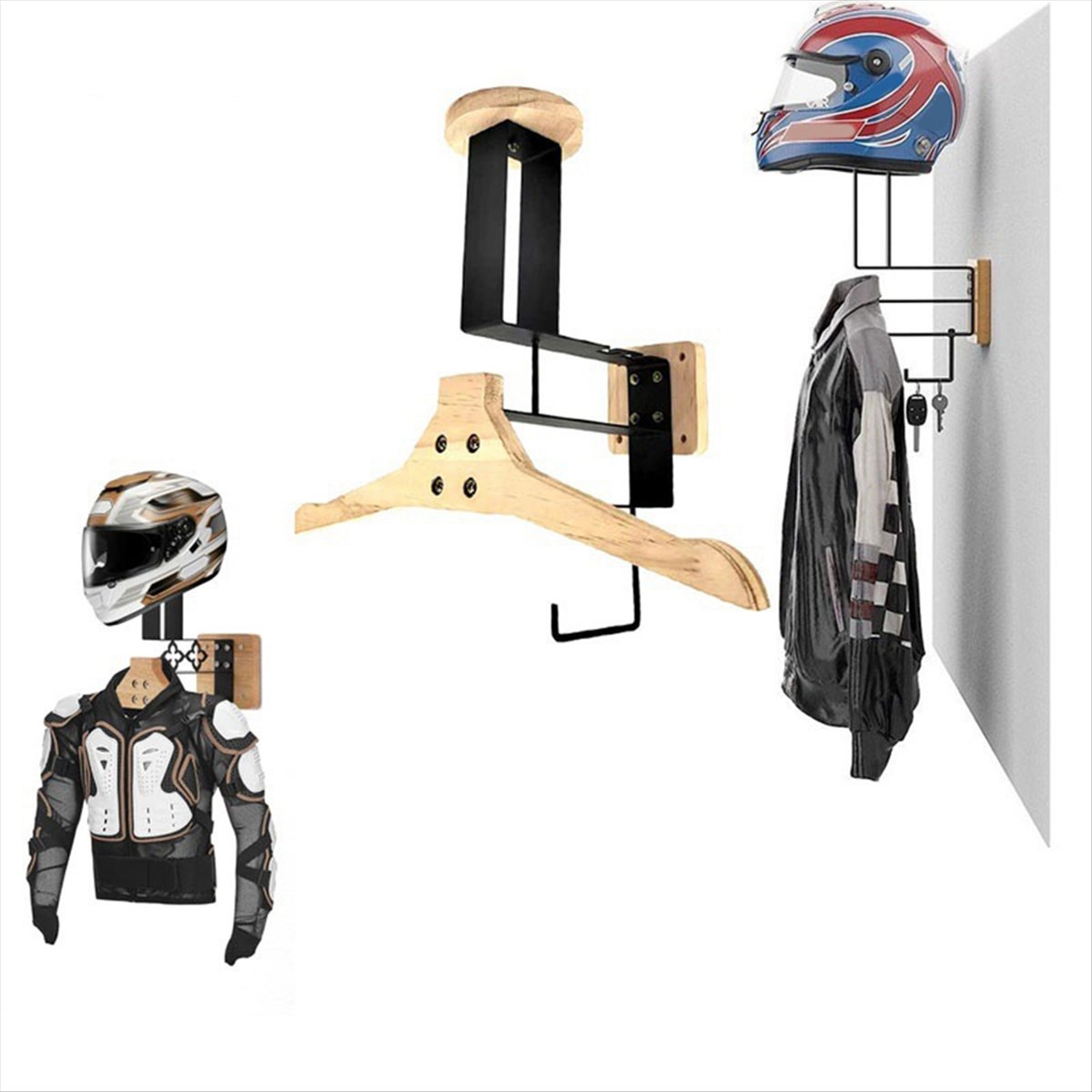 حامل خشبي جديد للخوذة على شكل  - مراجعة Cycling Gear Wall Storage وسعره