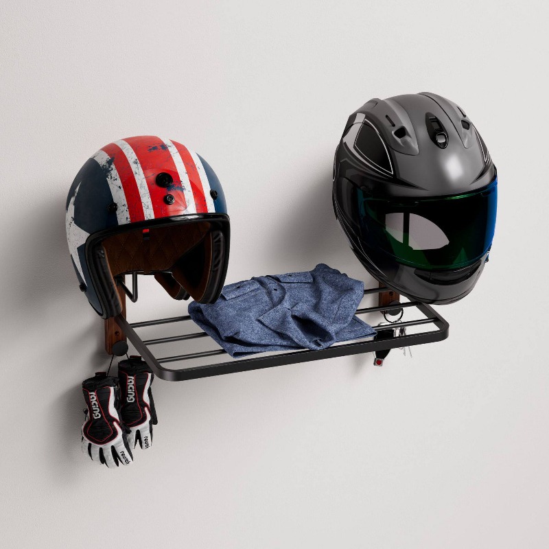 حامل خوذة متعدد الوظائف يثبت ع - مراجعة Cycling Gear Wall Storage وسعره